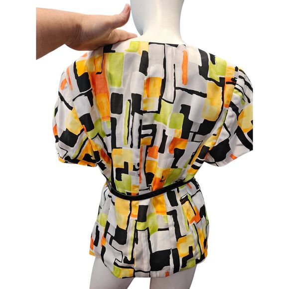 Isabella Vintage 80's Belted Short Sleeve Blazer Jacket Womens size 18 - Picture 5 of 8